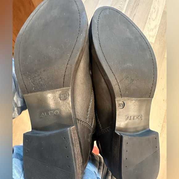 Aldo Olive Green Moto boot with faux fur lining. Size 7. - Picture 3 of 7